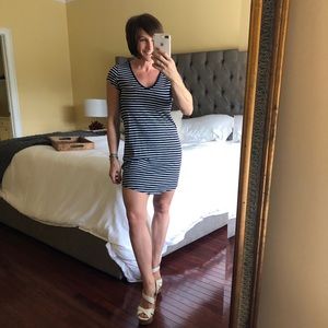 GAP cotton, striped, t-shirt dress - small